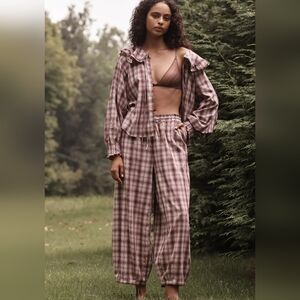 Anthropologie BY ANTHROPOLOGIE FLANNEL PARACHUTE PAJAMA PANTS Sz XL NWT